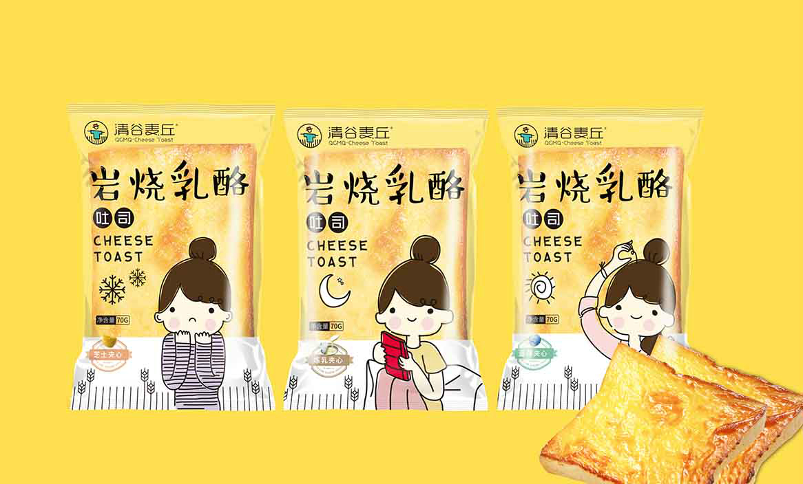清谷麥丘巖燒乳酪包裝設(shè)計